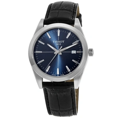 Shop Tissot Men's Gentleman Blue Dial Watch