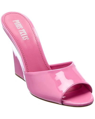 Shop Paris Texas Wanda Patent Wedge Sandal In Pink