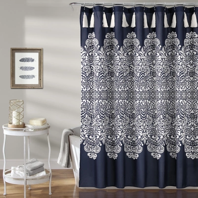 Shop Lush Decor Boho Medallion Shower Curtain Black Single 72x72