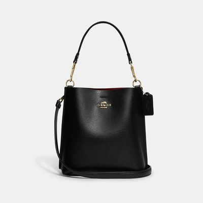 Shop Coach Outlet Mollie Bucket Bag 22 In Black