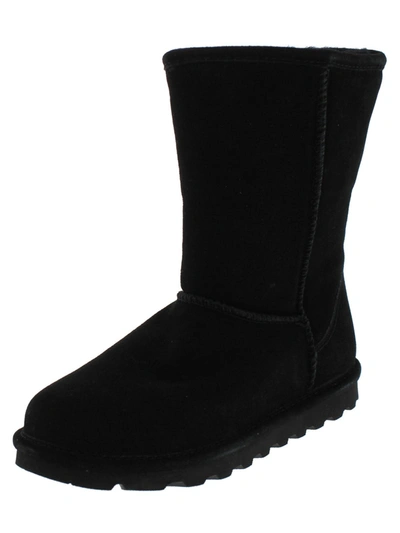 Shop Bearpaw Elle Short Womens Suede Water Resistant Shearling Boots In Multi