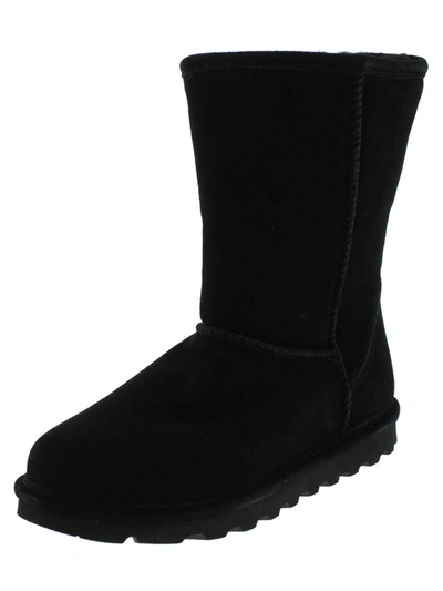 Bearpaw Elle Short Womens Suede Water Resistant Shearling Boots In Multi