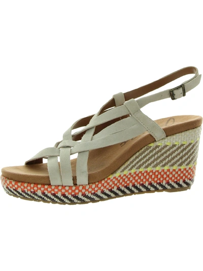 Shop Zodiac Petra Womens Suede Ankle Strap Wedge Sandals In Multi