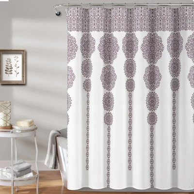 Shop Lush Decor Stripe Medallion Shower Curtain