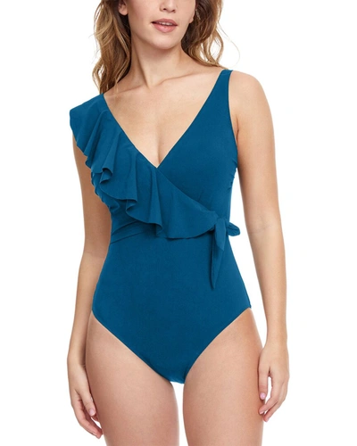 Shop Profile By Gottex One-piece Halter In Blue