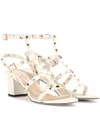 Valentino Garavani Rockstud Leather Sandals In Black