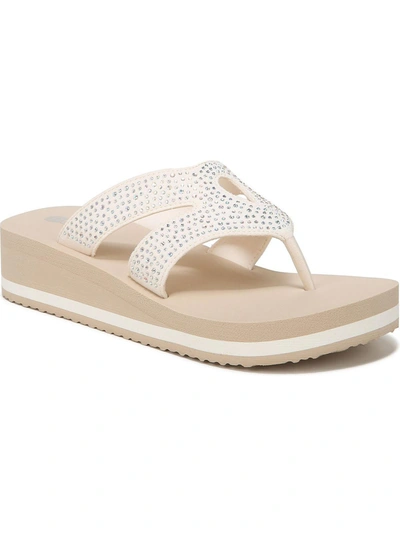 Shop Bzees Rio Womens Slip On Toe-post Wedge Sandals In Multi
