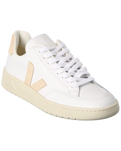 Veja V-12 Leather Sneakers In White