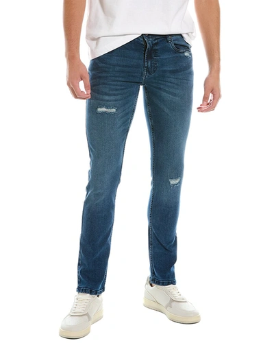 Shop Cavalli Class Medium Blue Slim Straight Jean
