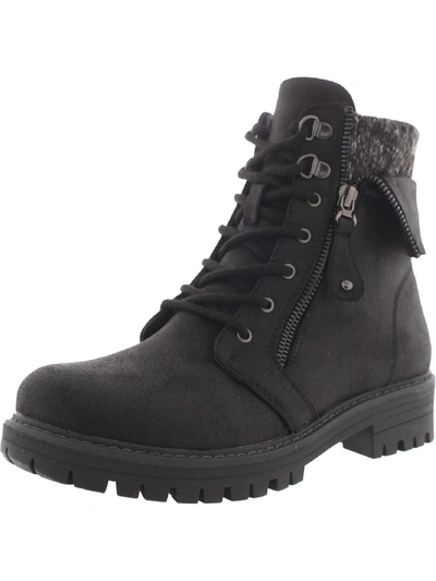 Shop Cliffs By White Mountain Mandy Womens Lined Lugged Sole Combat & Lace-up Boots In Multi