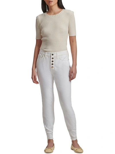 Shop Jen7 Womens High Waist Ankle Skinny Jeans In White