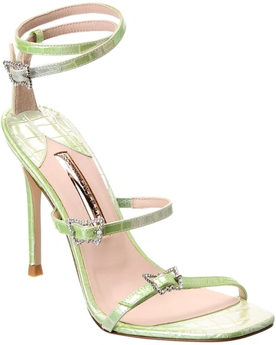 Shop Sophia Webster Leather Sandal In Green