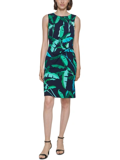 Shop Tommy Hilfiger Womens Printed Mini Sheath Dress In Multi