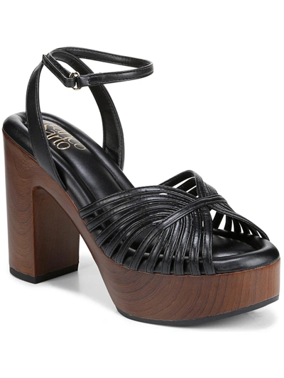 Franco Sarto Willow Womens Faux Leather Ankle Strap Platform Sandals In Multi