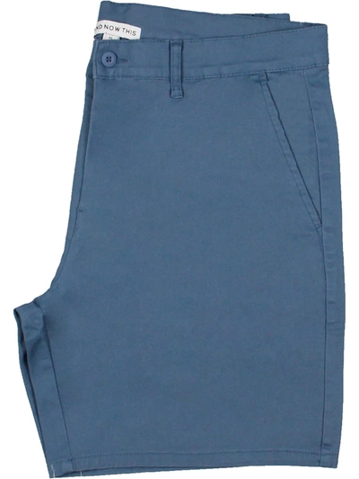 Shop And Now This Mens Chino Mid-rise Khaki Shorts In Blue