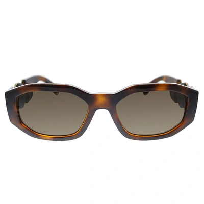 Shop Versace Ve 4361 521773 Unisex Geometric Sunglasses In Brown
