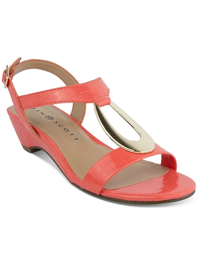 Shop Karen Scott Carmeyy Womens Open Toe Embellished Wedge Sandals In Multi