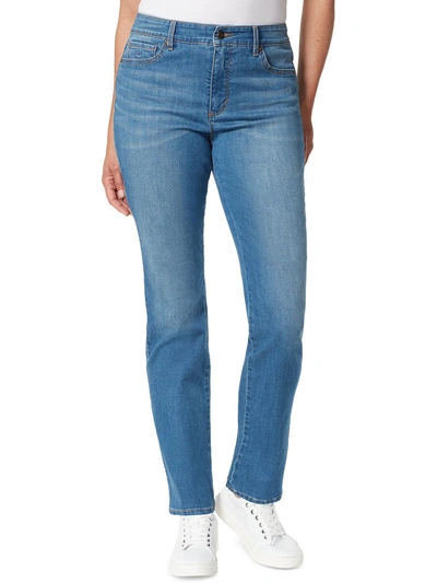 Shop Gloria Vanderbilt Amanda Womens Denim Pockets Slim Jeans In Blue
