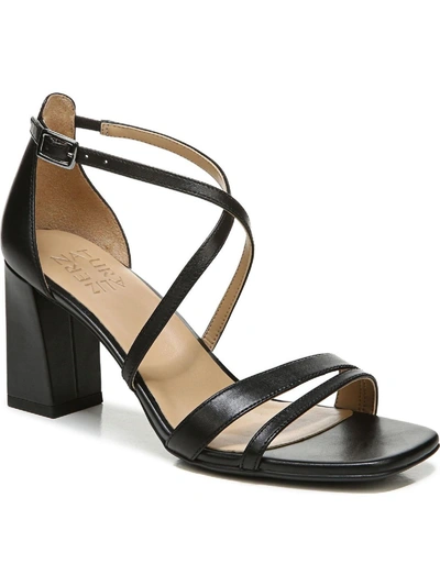 Naturalizer Tiff Womens Leather Block Heel Dress Sandals In Black