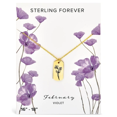 Sterling Forever Birth Flower Pendant In Multi