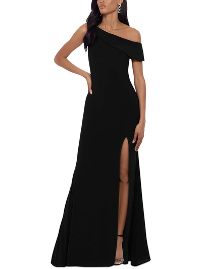 Shop Xscape Womens One Shoulder Formal Evening Dress In Black