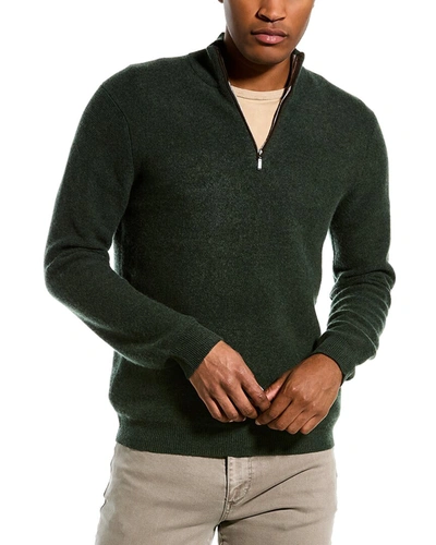 Shop Magaschoni Mock Neck Cashmere Pullover In Green