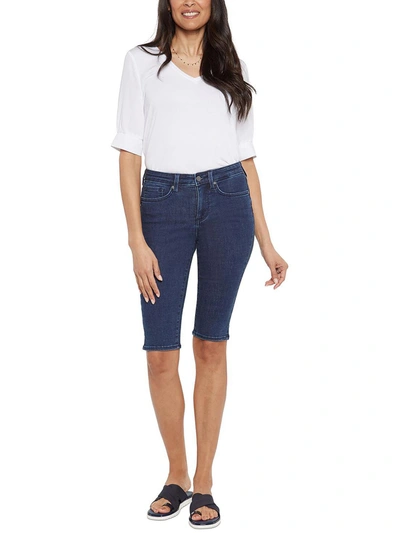 Nydj Womens High Rise Midi Denim Shorts In Multi