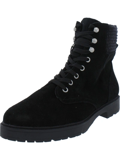 Shop Splendid Sadie Womens Suede Almond Toe Combat & Lace-up Boots In Black