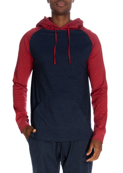 Shop Unsimply Stitched Pullover Raglan Hoodie - Cotrasted Sleeves In Multi