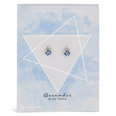 Sterling Forever Sterling Silver Birthstone Studs In Multi