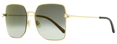 Shop Jimmy Choo Women's Square Sunglasses Trisha/g/sk J5gfq Gold/black 58mm
