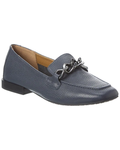 Shop Donald Pliner Bethany Leather Loafer In Grey