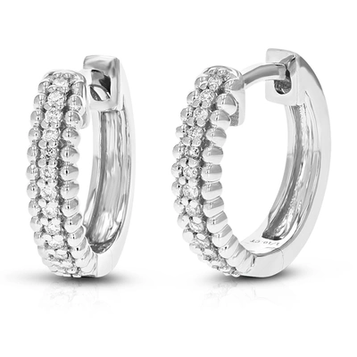 Vir Jewels 1 Cttw Round Lab Grown Diamond Hoop Earrings .925 Sterling Silver Prong Set 1 Inch