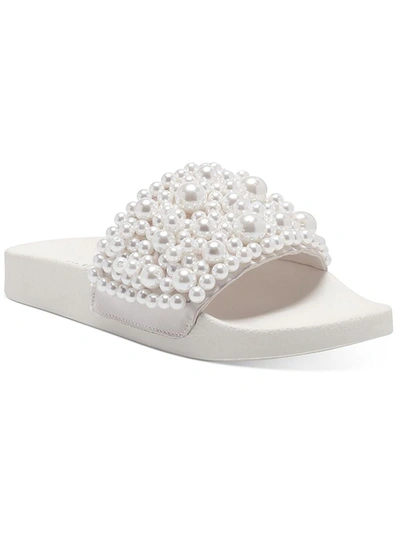 Shop Inc Peymin 73 Womens Slip On Pearls Slide Sandals In Multi