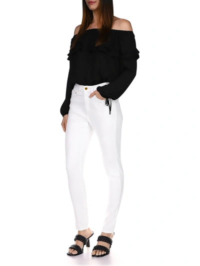 Shop Michael Kors Womens Pocket High Rise Skinny Jeans In White