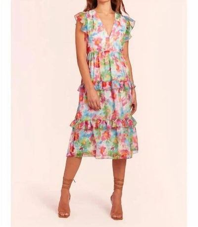 Shop Amanda Uprichard Chamomile Dress In Kiawah Print In Multi