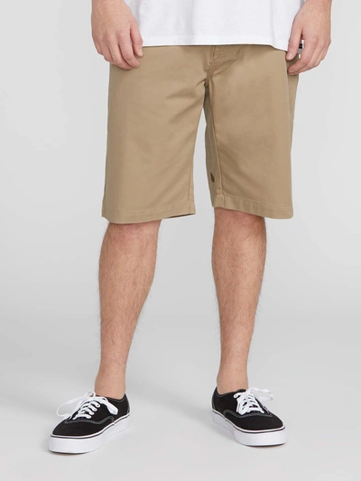 Shop Volcom Vmonty Shorts - Khaki In Brown