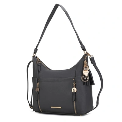 Mkf Collection By Mia K Ruby Vegan Leather Women's Shoulder Handbag In Grey