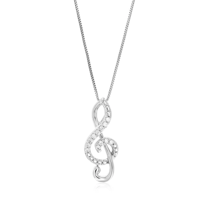 Vir Jewels 1/10 Cttw Lab Grown Round Diamond Pendant Necklace .925 Sterling Silver 1/4 Inch With 18 Inch Chain In Silver
