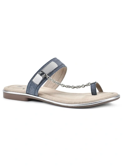 Shop White Mountain Zoria Womens Toe Loop Slide Sandals In Multi
