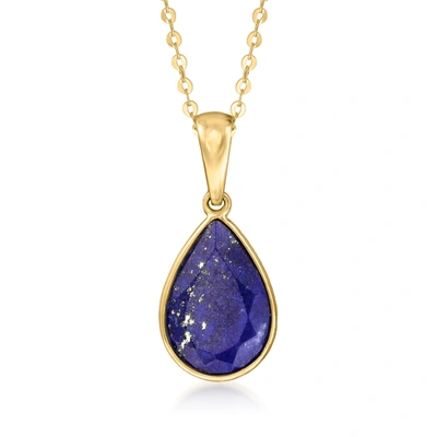 Shop Canaria Fine Jewelry Canaria Lapis Pendant Necklace In 10kt Yellow Gold In Purple