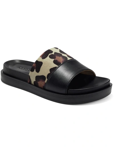 Shop Aerosoles Louie Womens Faux Leather Footbed Slide Sandals In Multi