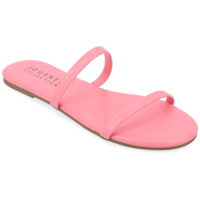 Journee Collection Womens Adyrae Flat Sandals In Pink