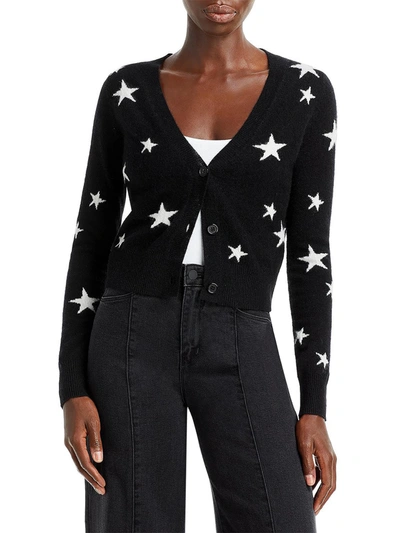 Shop Aqua Womens Cropped V Neck Cardigan Sweater In Black