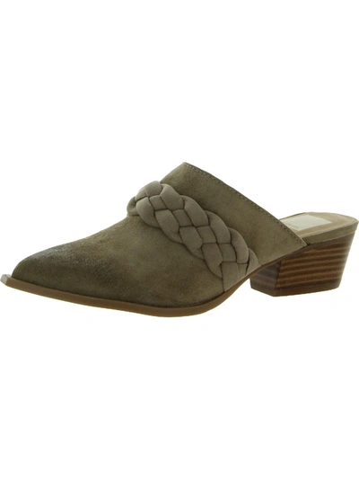 Shop Dolce Vita Eilie Womens Western Braided Mules In Green