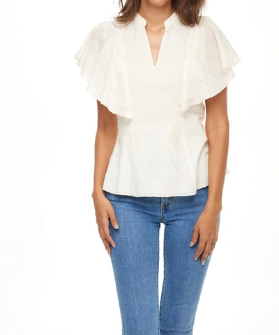 Shop Anna Cate Collins Top In Ivory In White