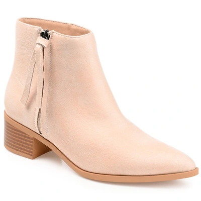 Journee Collection Comfort Foam Sadiya Bootie In Beige