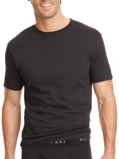 Shop Alfani Mens Combed Cotton Crew T-shirt In Black