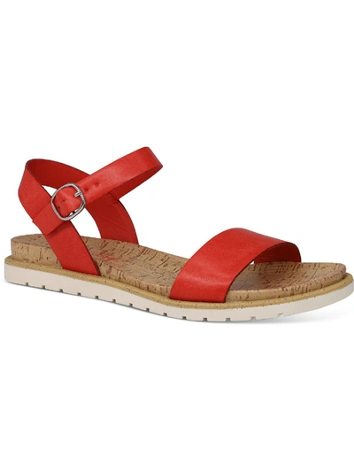 Shop Sun + Stone Mattie Womens Ankle Strap Open Toe Slingback Sandals In Orange