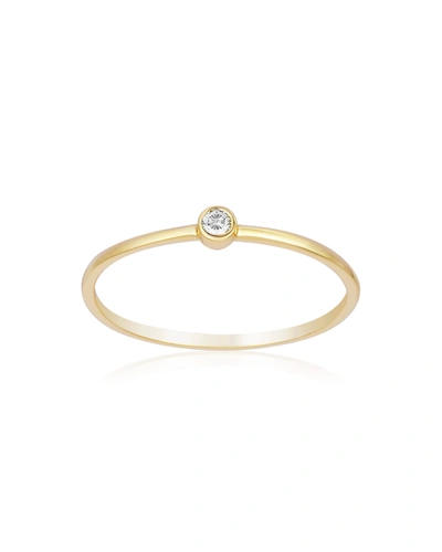 Ariana Rabbani Single Diamond Gold Ring In White